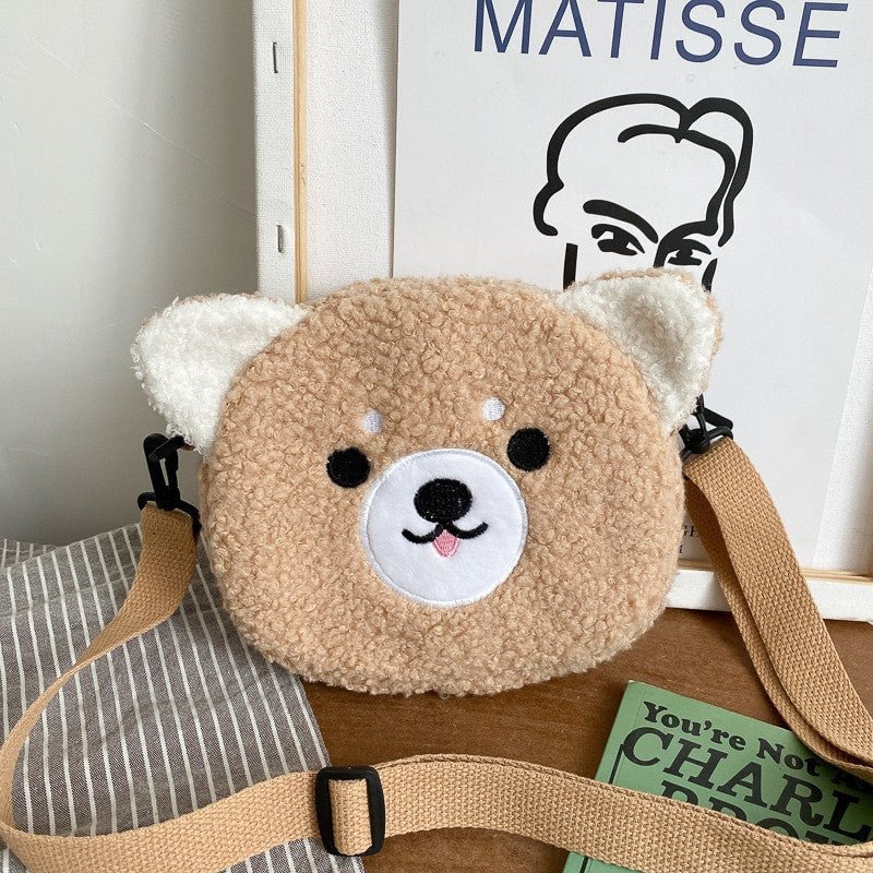 Japanese Style Kawaii|Crossbody Cartoon Plush Shoulder Bag for Women.