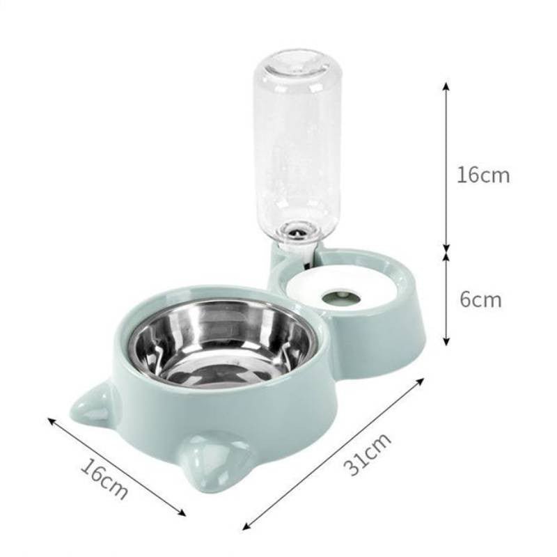 Blue Automatic Dog/Cat Food Water Feeder Container.