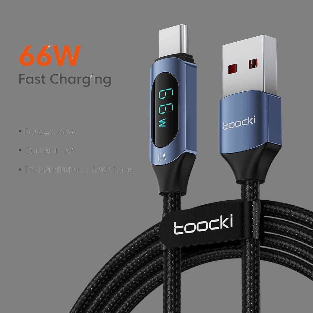 Toocki Type C to C Cable - Fast Charging for Xiaomi POCO F3, Realme, MacBook, iPad, High-Speed Data Transfer.