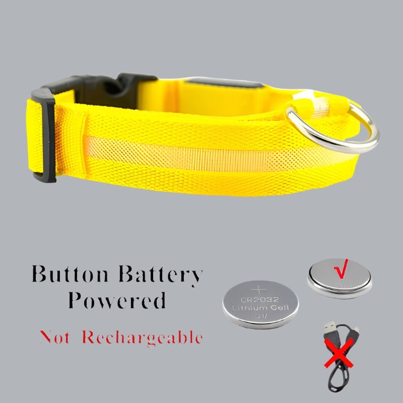 LED Glowing Dog Collar - Adjustable, Rechargeable Luminous Harness for Small Dogs, High Visibility for Night Safety