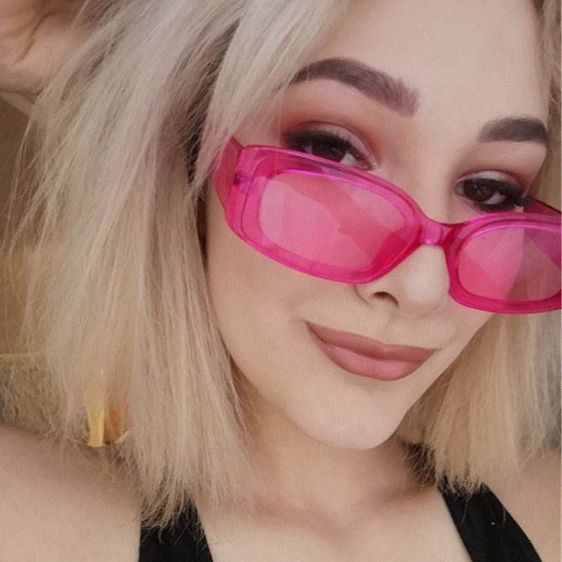Small Rectangle Vintage Sunglasses – Women’s Oval Square Anti-Glare - Adistore