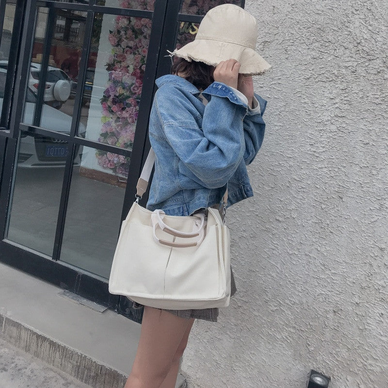 Women's Canvas Tote Handbag – Casual Travel Zip Organizer Bag - Adistore