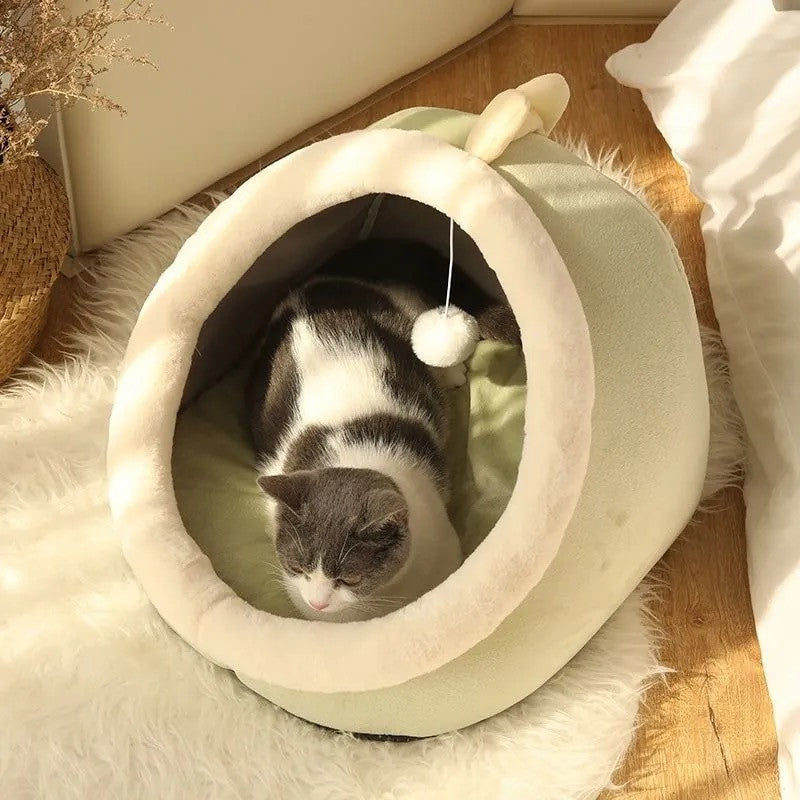 Warm and Cozy Pet Basket | Small Dog & Cats Washable Beds