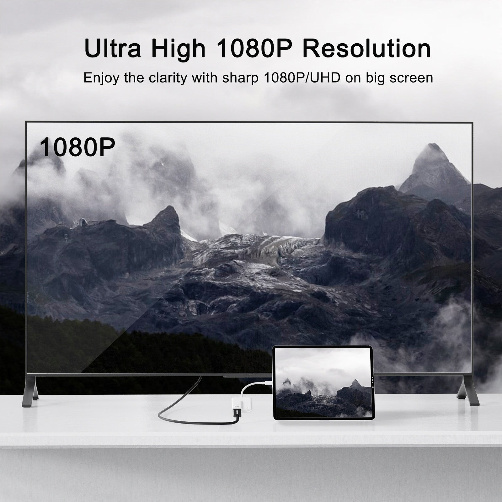 Lightning to HDMI AV Adapter – iPhone to TV/Projector Screen Connector - Adistore