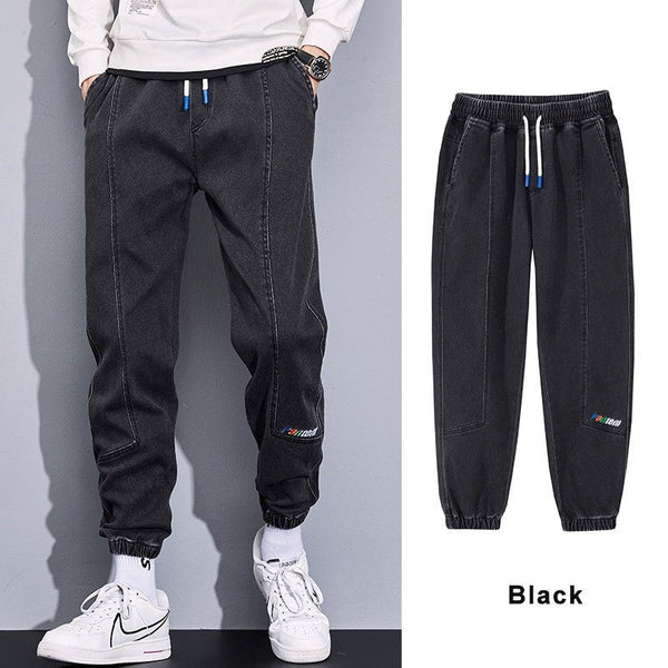 Plus Size Men’s Baggy Stretch Denim Jeans – Spring Autumn Cotton - Adistore