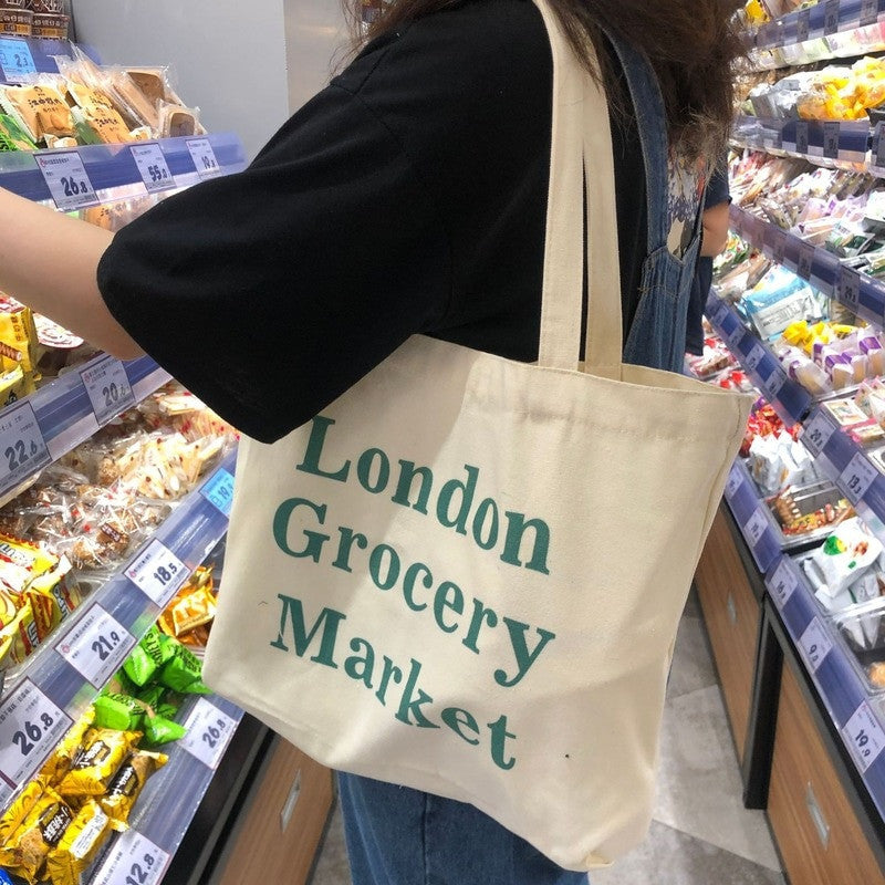Casual Large Capacity Canvas Shoulder Tote Bag for Women - Adistore
