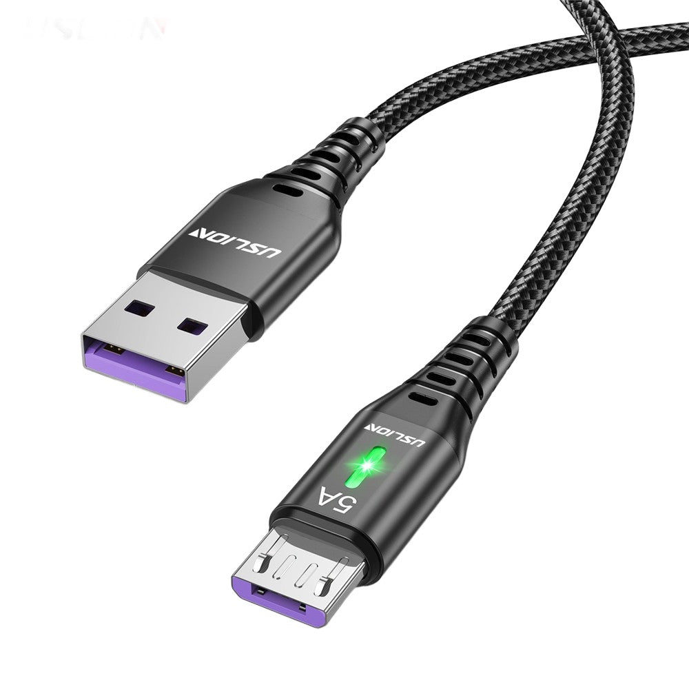 USLION Micro USB Cable - Fast Charging Mobile Phone Charger for Xiaomi and Android devices.