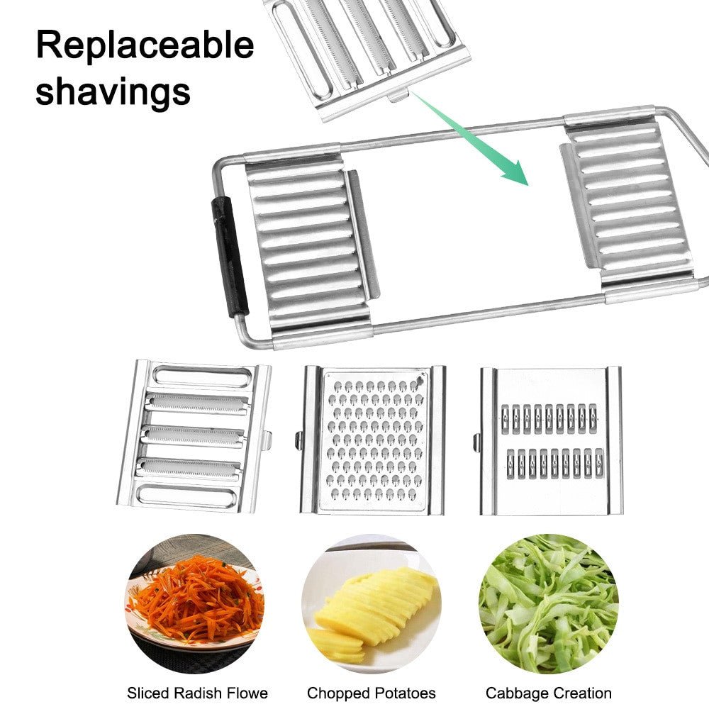 Stainless Steel multi-purpose Vegetable and Fruit Slicer Grater Cutter Shredder.