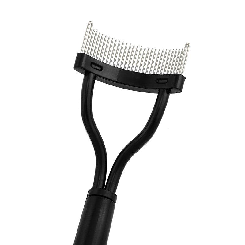 Foldable Eyelash Curler & Lash Separator – Metal Beauty Makeup Tool - Adistore