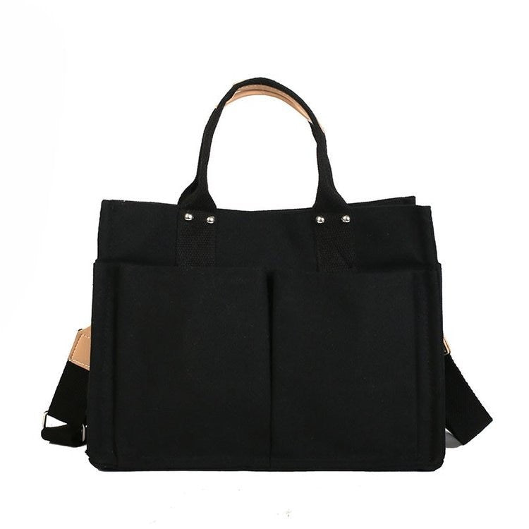 Women's Canvas Tote Handbag – Casual Travel Zip Organizer Bag - Adistore