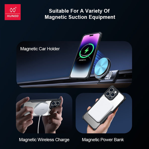 Xundd Magnetic Case for iPhone 14 ProMax, 13 & 12 Pro – Protective Cover - Adistore