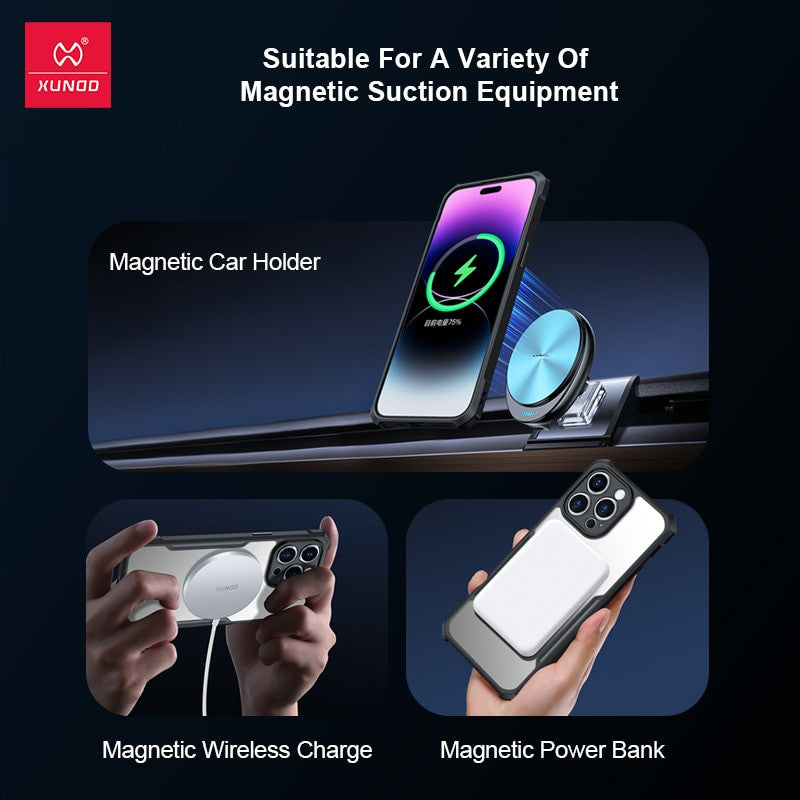 Xundd Magnetic Case for iPhone 14 ProMax, 13 & 12 Pro – Protective Cover - Adistore