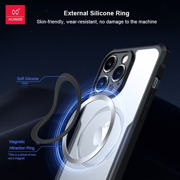 Xundd Magnetic Case for iPhone 14 ProMax, 13 & 12 Pro – Protective Cover - Adistore