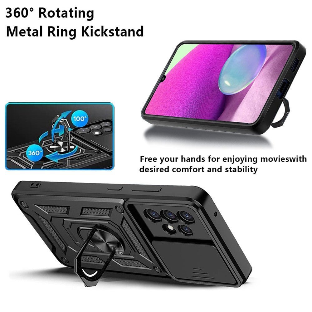 For Samsung A53 5G Case Ring Stand-Anti-fall Camera Protection Cover.