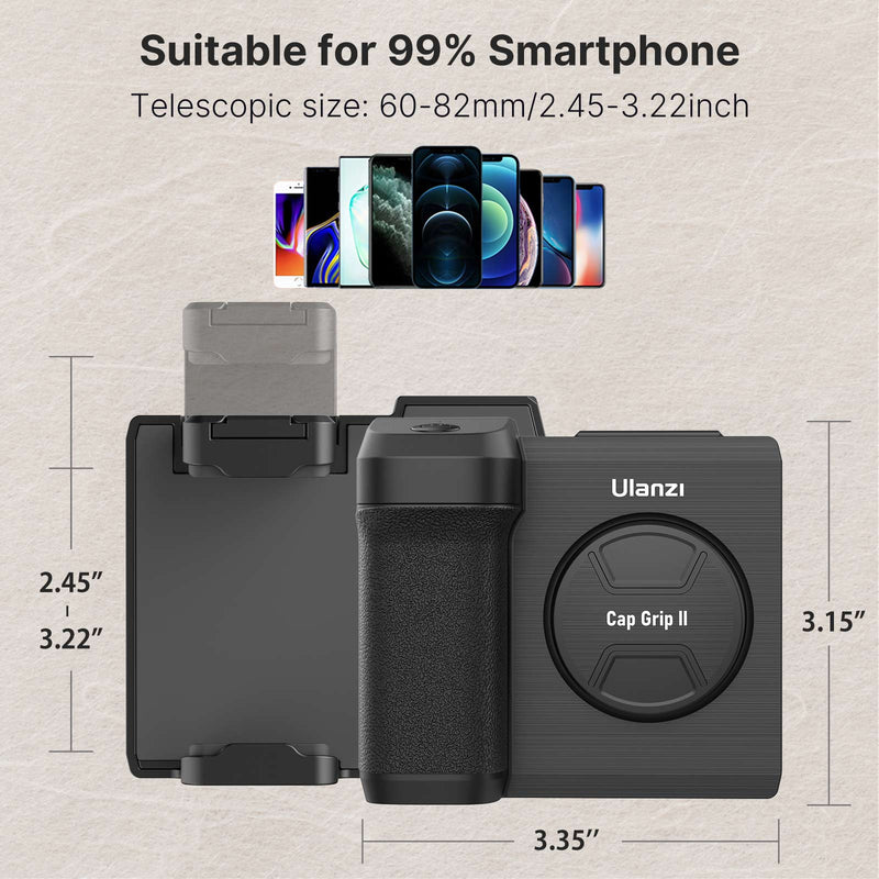 Ulanzi CapGrip II – Smartphone Handheld Bluetooth Remote Selfie Booster - Adistore
