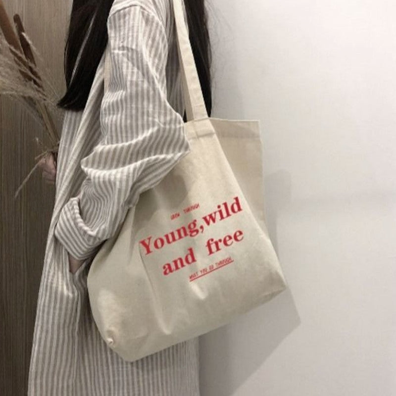 Casual Large Capacity Canvas Shoulder Tote Bag for Women - Adistore