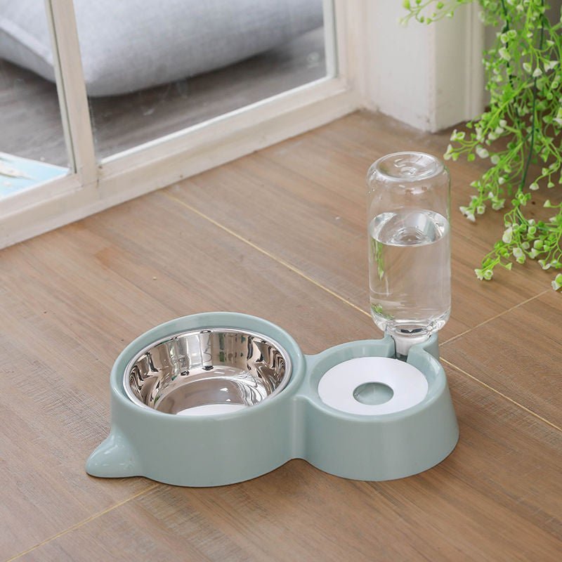 Blue Automatic Dog/Cat Food Water Feeder Container.