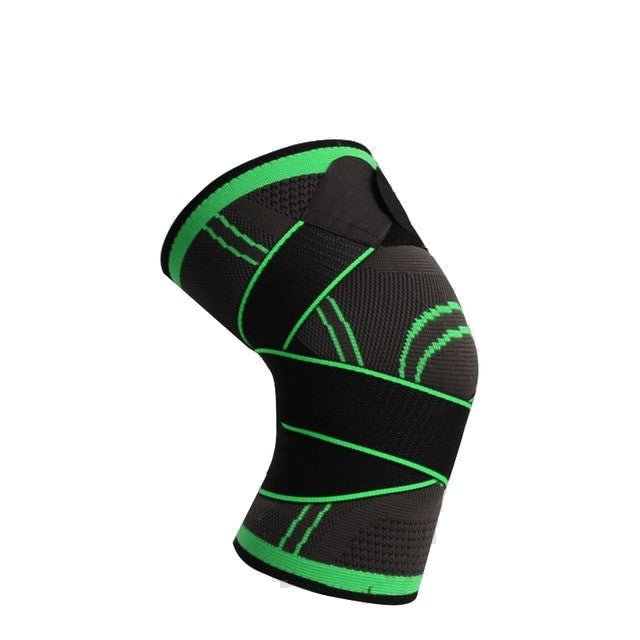 Multi-purpose men's compression knee brace with elastic support pads for enhanced knee stability and protection.