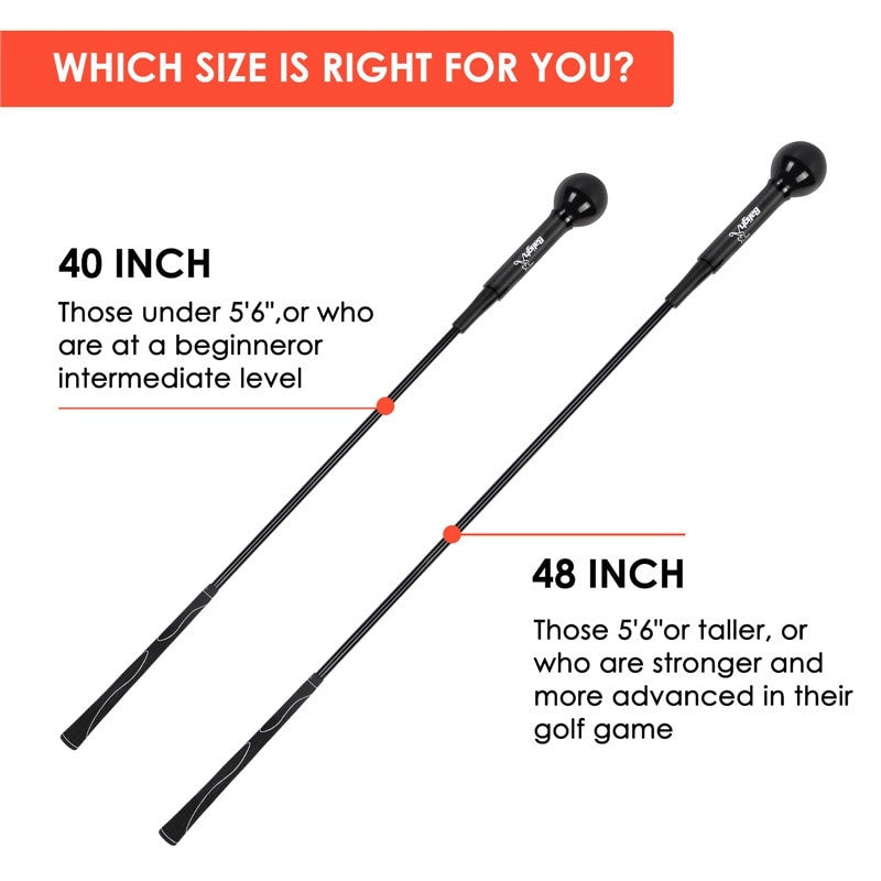 Flex Golf Swing Trainer for Strength and Tempo Training, 40/48 inches