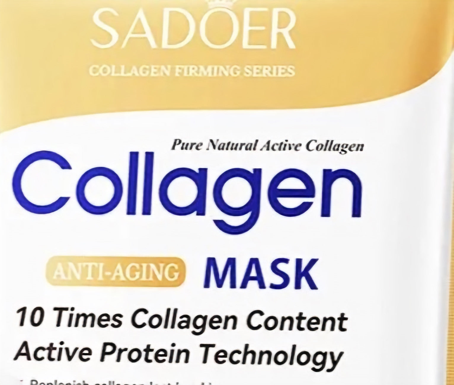 10pcs anti-wrinkle collagen face masks for moisturising and skin care. 