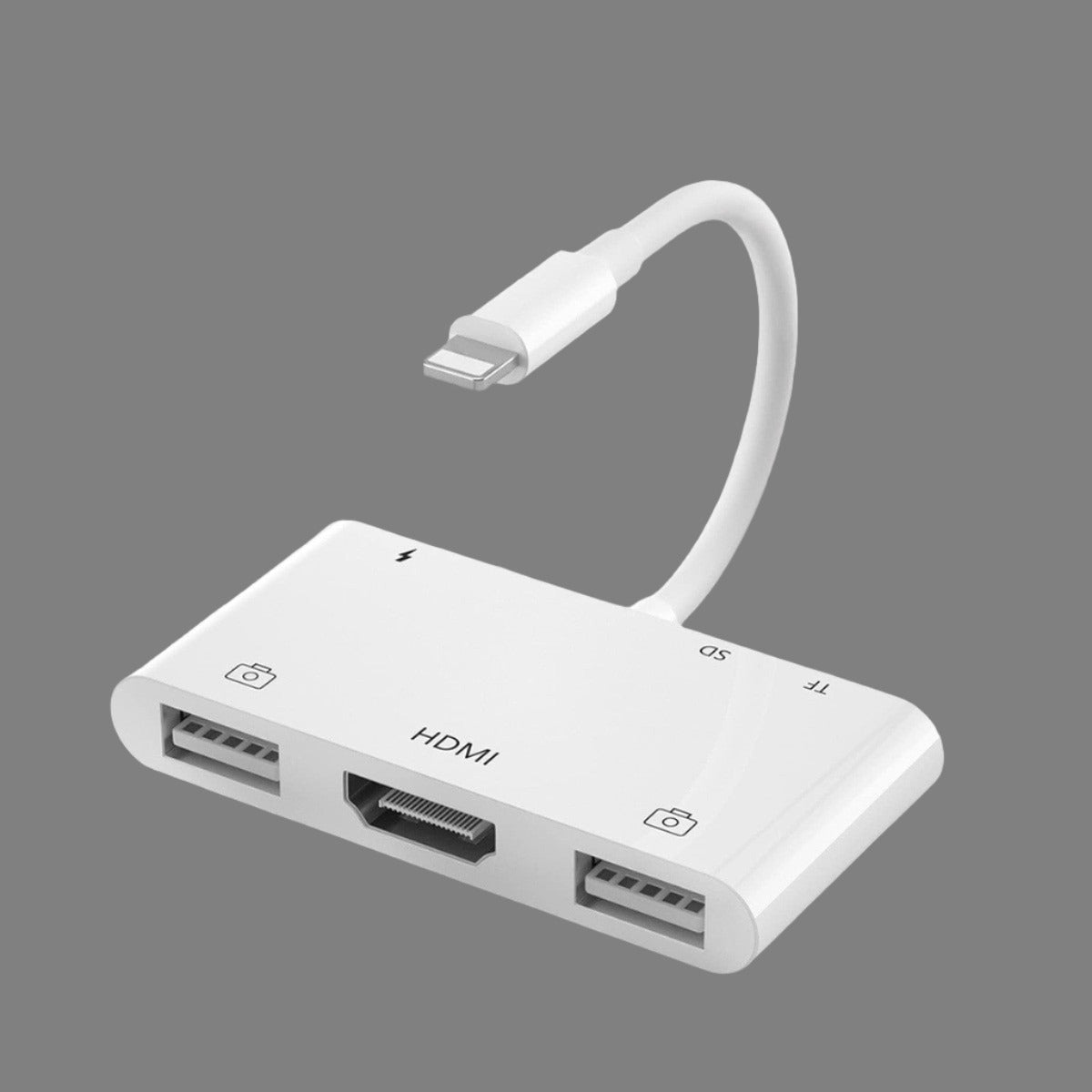 iPhone to HDMI Digital AV Adapter - Connect iPhone 14, 13, iPad to 1080P TV, Includes Card Reader.