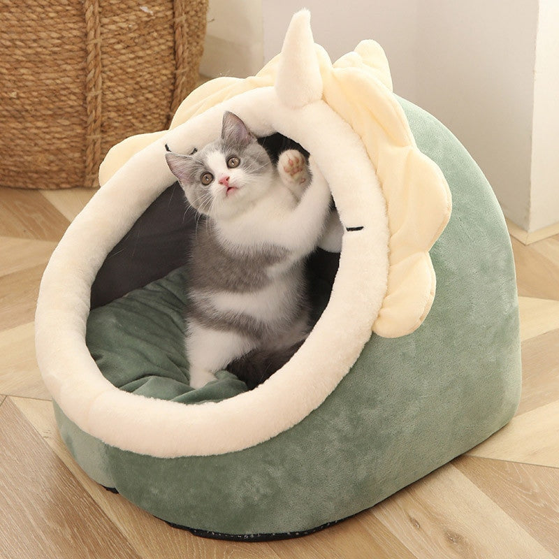Warm & Cozy Pet Basket – Washable Bed for Small Dogs & Cats - Adistore