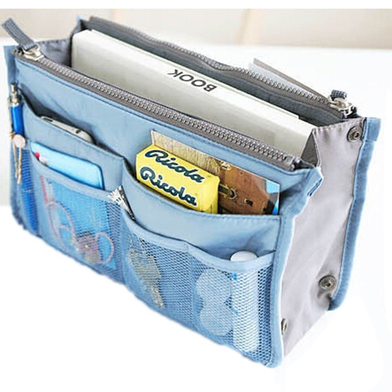 Women’s Nylon Makeup Organiser Tote – Travel Insert Handbag Purse