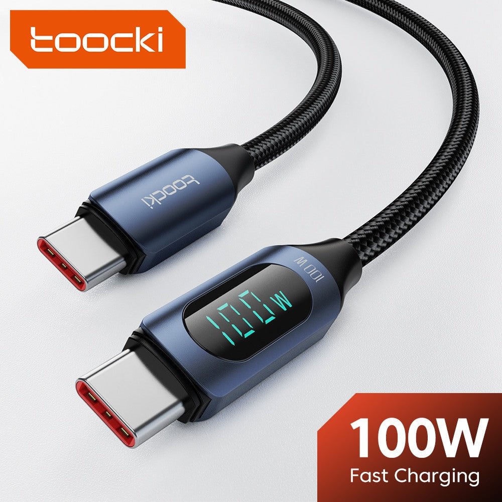 Toocki Type C to C Cable Fast Charging For Xiaomi POCO f3 Realme, Macbook, iPad.