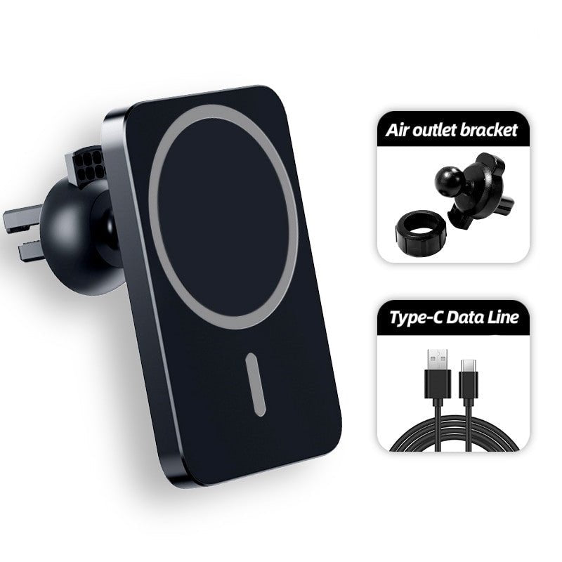 15W Magnetic Wireless Car Charger Mount – Fast Charging for iPhone 12 - Adistore