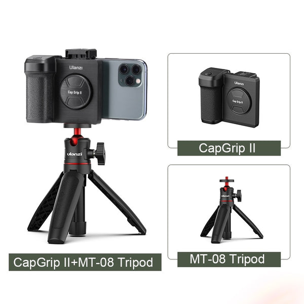 Ulanzi CapGrip II – Smartphone Handheld Bluetooth Remote Selfie Booster - Adistore