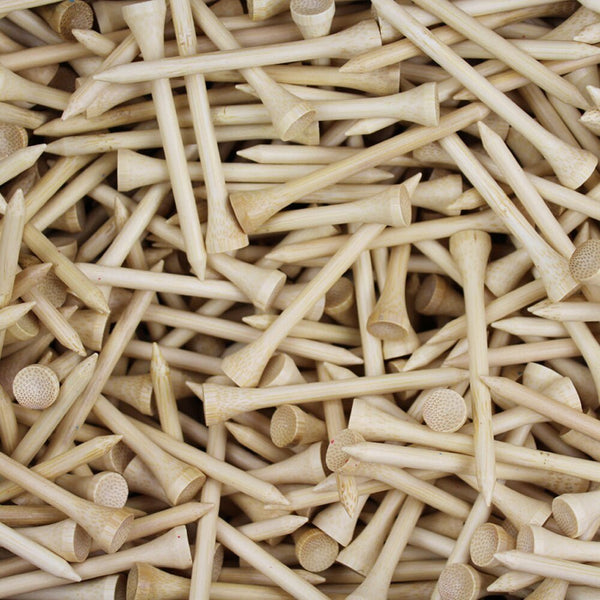 100x Golf Bamboo Tees – 4 Sizes | Eco-Friendly Wooden Golf Ball Holder - Adistore