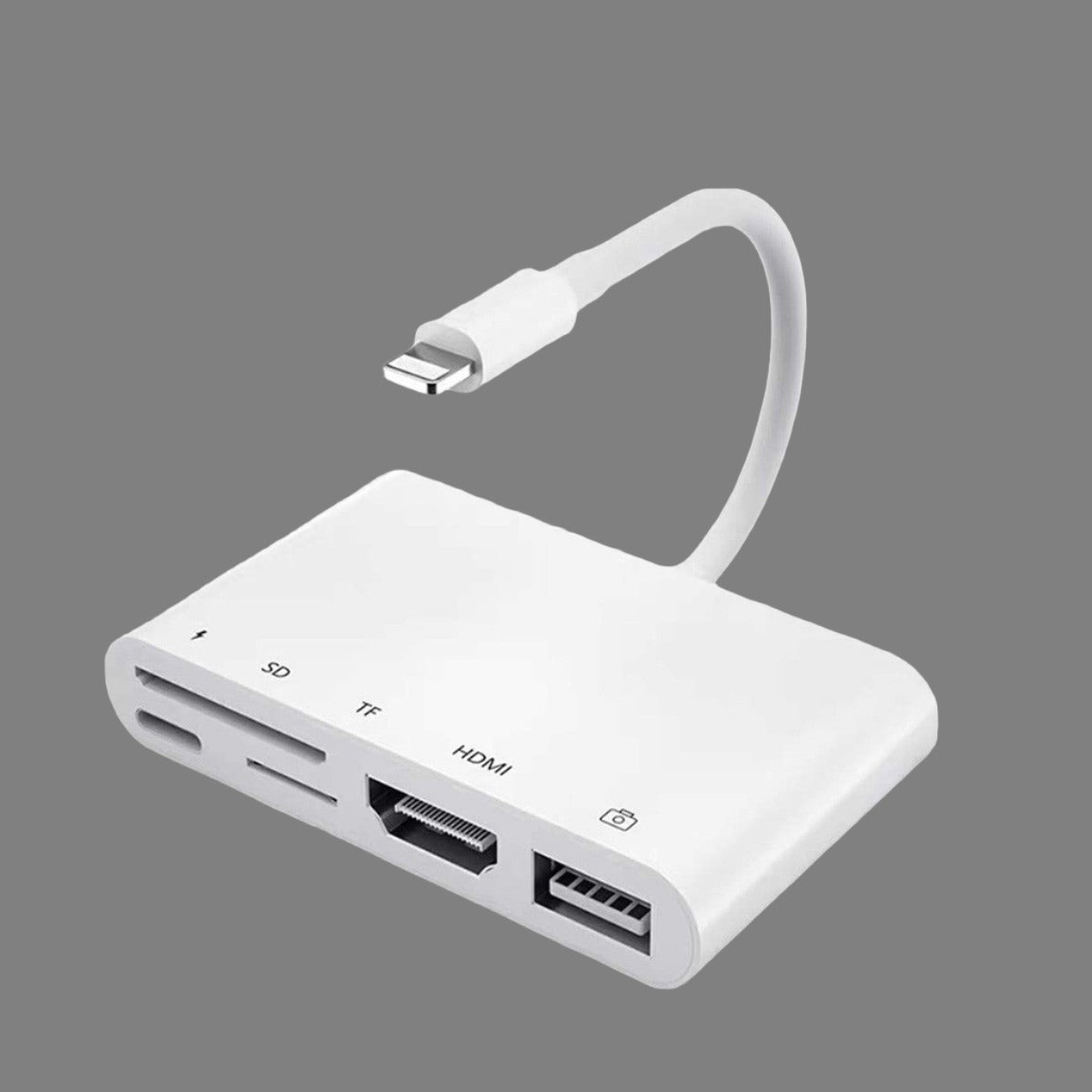 iPhone to HDMI Digital AV Adapter - Connect iPhone 14, 13, iPad to 1080P TV, Includes Card Reader.