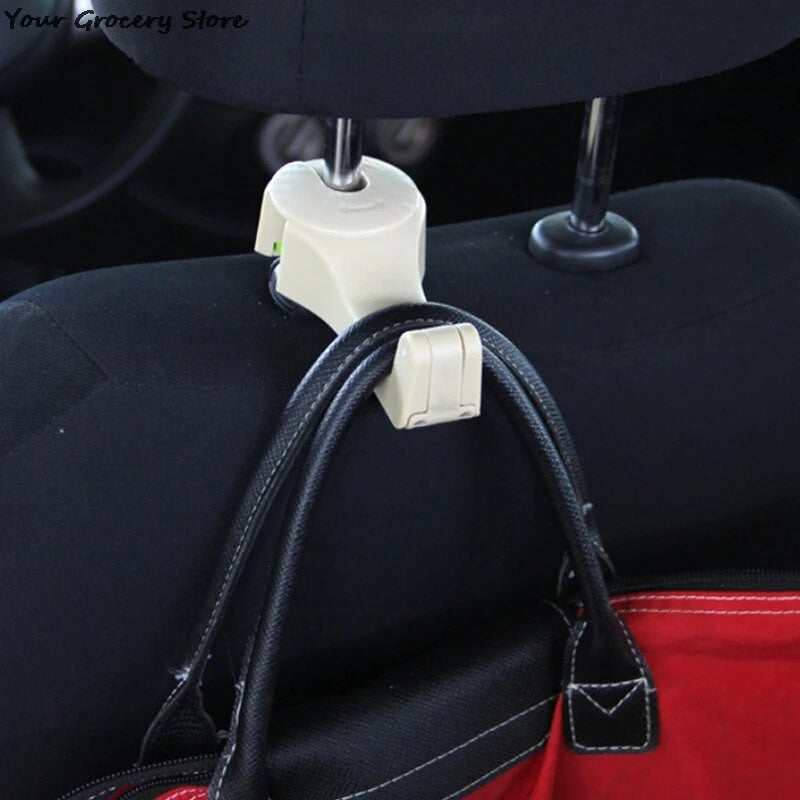 Universal Car Headrest Hooks With Phone Holder Backseat.