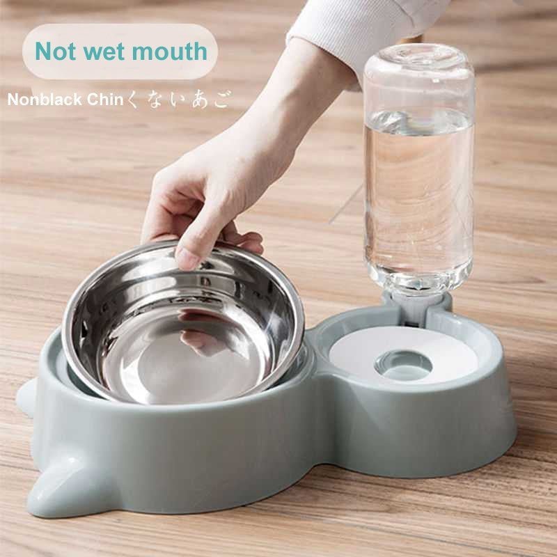 Blue Automatic Dog/Cat Food Water Feeder Container.