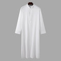 Muslim Men’s Long Sleeve Jubba Thobe – Arabic Kaftan with Stand Collar - Adistore