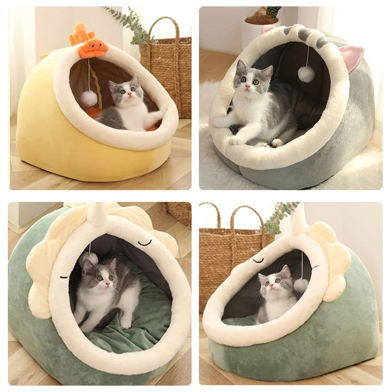 Warm and Cozy Pet Basket | Small Dog & Cats Washable Beds