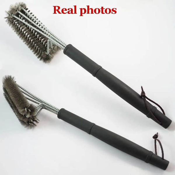 18-Inch BBQ Grill Cleaning Brush – 3-in-1 Stainless Steel Bristles - Adistore