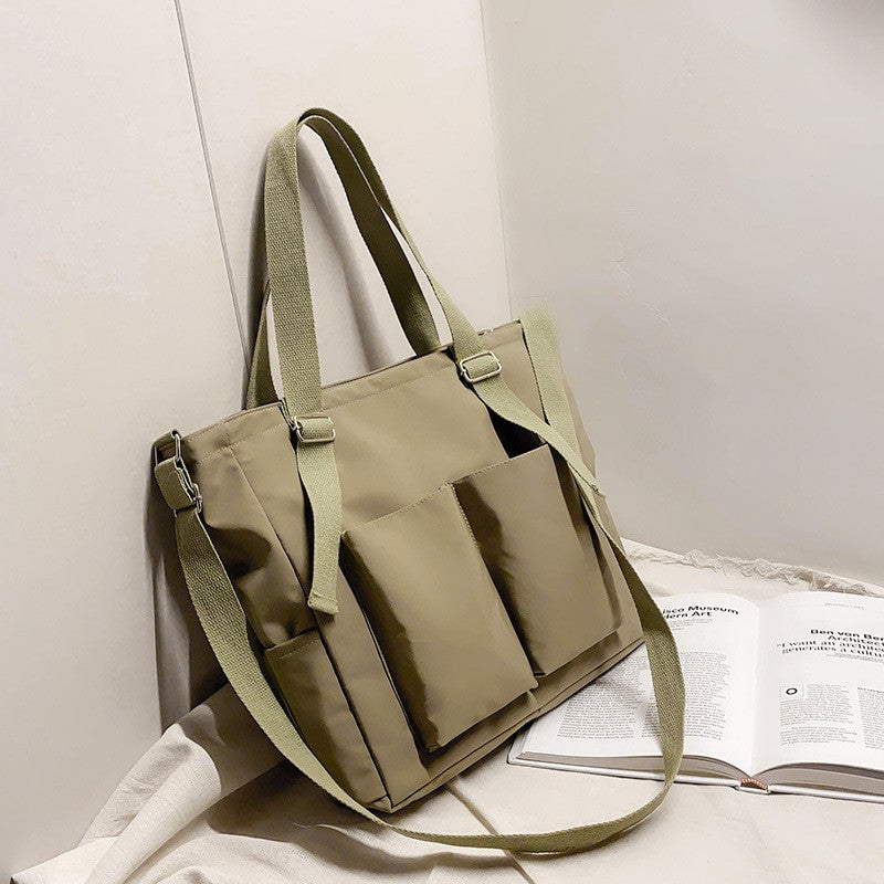 Women’s Shopper Bag – Zippered Solid Crossbody & Tote Shoulder Bag - Adistore