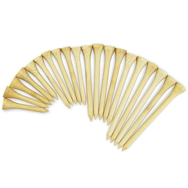 100x Golf Bamboo Tees – 4 Sizes | Eco-Friendly Wooden Golf Ball Holder - Adistore