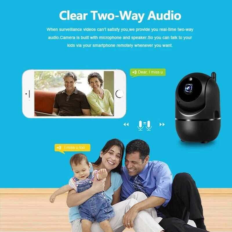 Ycc365 1080P Cloud HD IP Camera WiFi Auto Tracking Baby Monitor Night Vision.