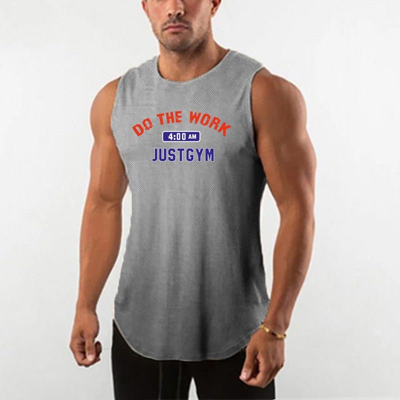 New Summer Workout Gym Mesh Tank Top Men Fitness Casual, Quick Dry Vest.