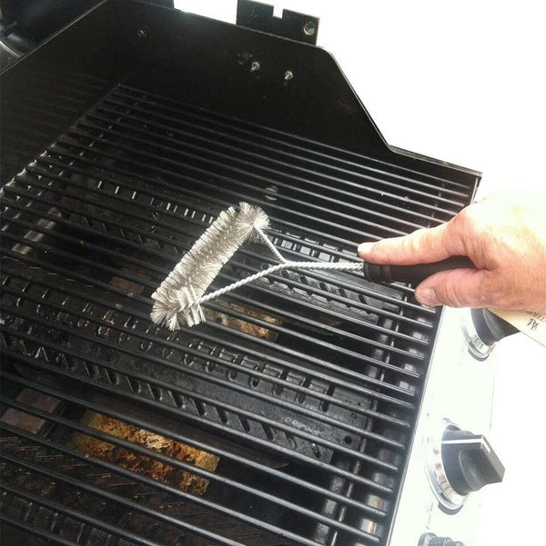 18-Inch BBQ Grill Cleaning Brush – 3-in-1 Stainless Steel Bristles - Adistore