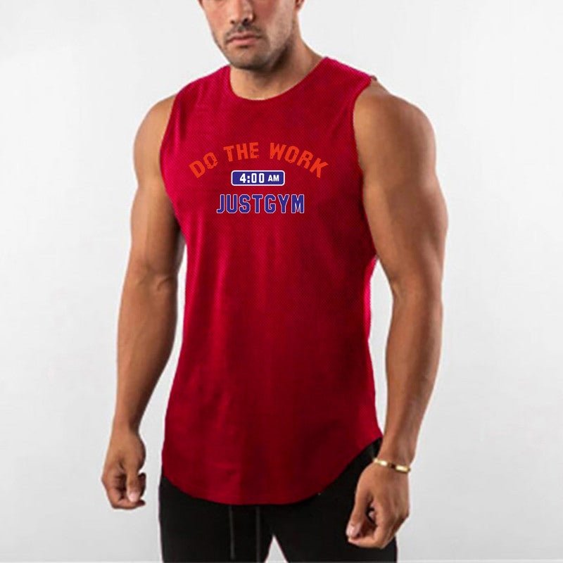 New Summer Workout Gym Mesh Tank Top Men Fitness Casual, Quick Dry Vest.