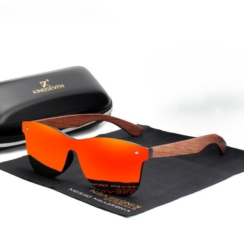 KINGSEVEN Natural Wooden Polarised Sunglasses for Men.