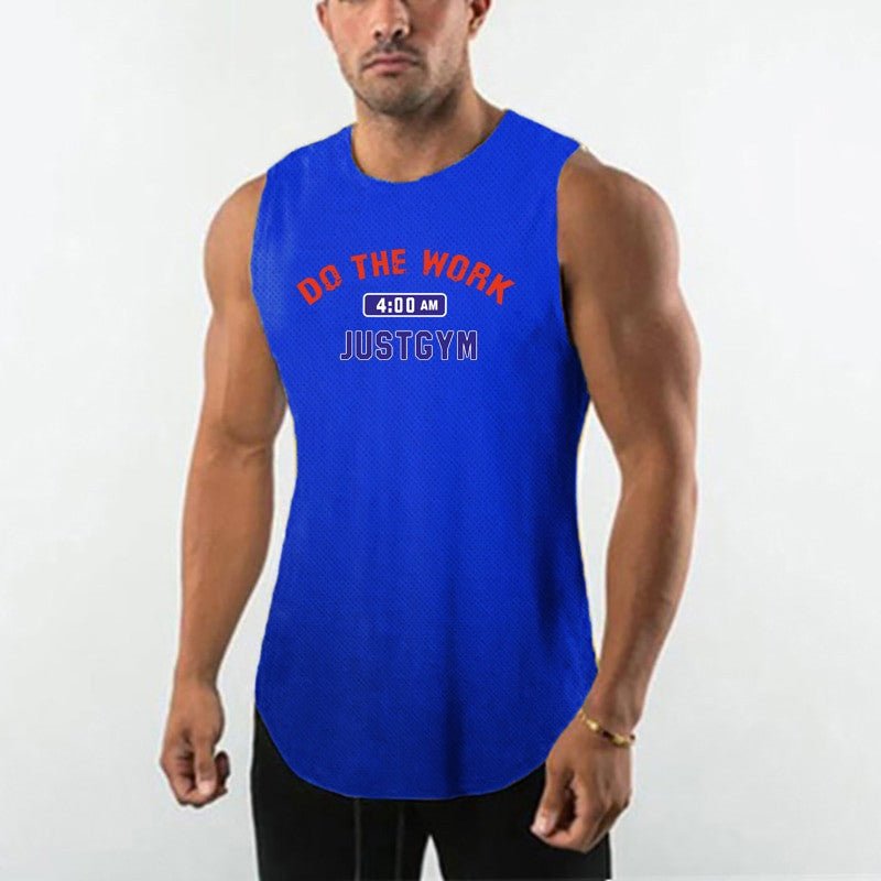 New Summer Workout Gym Mesh Tank Top Men Fitness Casual, Quick Dry Vest.