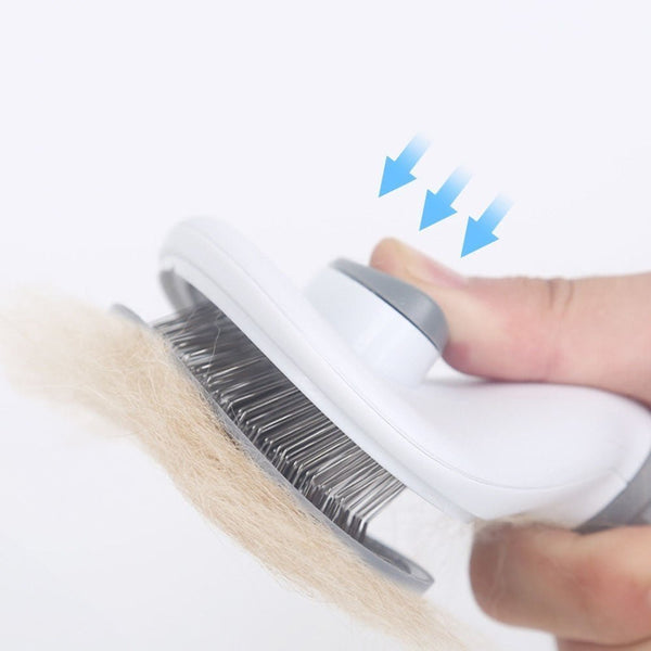 Auto Self-Cleaning Pet Hair Brush for Dogs & Cats – Easy Grooming - Adistore
