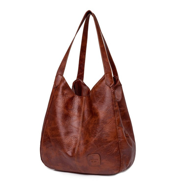Vintage PU Leather Boston Small Handbag – Crossbody Travel Purse - Adistore