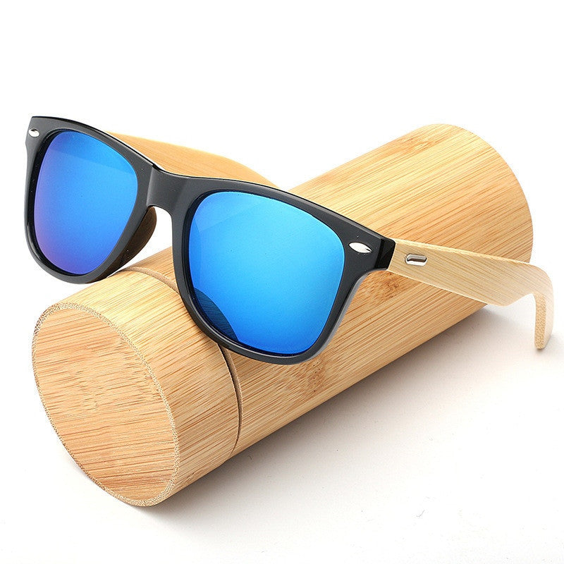 Wood Bamboo Sunglasses - Polarized UV400 vintage sun glasses for men and women. 