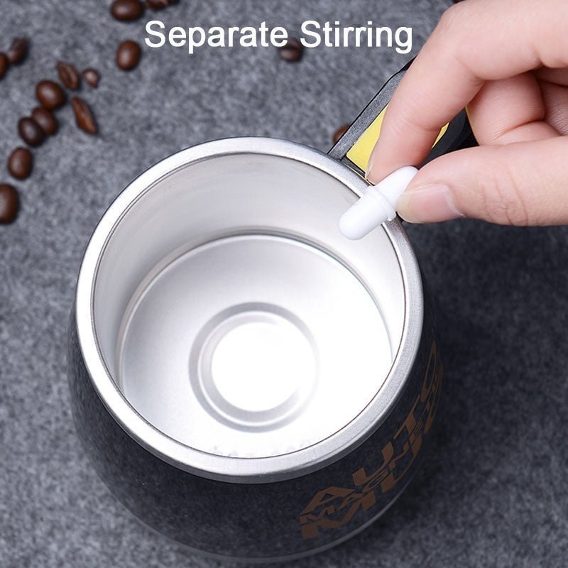 Automatic Stainless Steel Self-Stirring Magnetic Mug | 304 Coffee Milk Mixing Cup.