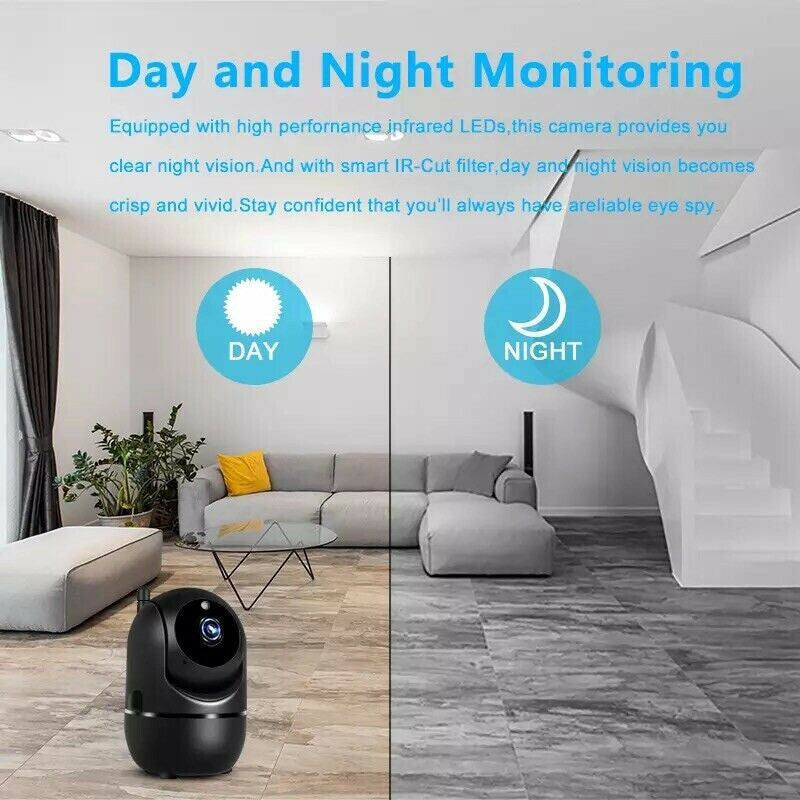 Ycc365 1080P Cloud HD IP Camera WiFi Auto Tracking Baby Monitor Night Vision.